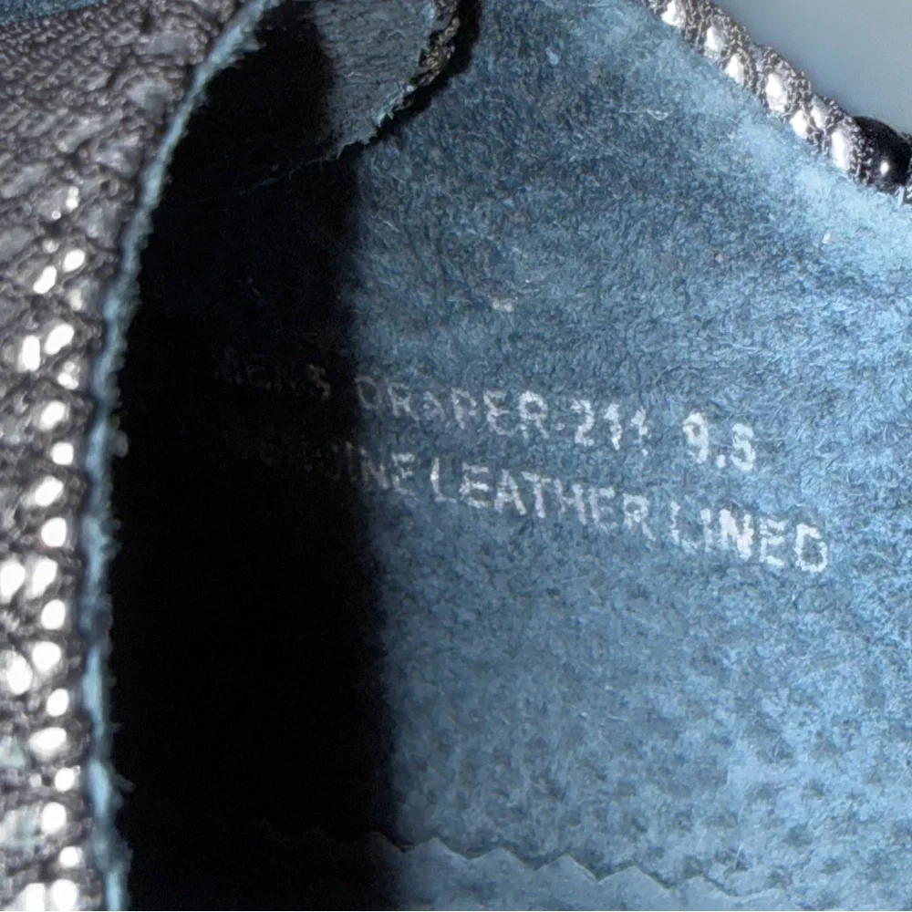 Amali Men’s Silver Fishnet Tuxedo Oxford Dress Shoe Black Patent Cap Toe Size 9. - Picture 11 of 13